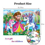 Puzzles for Kids Ages 4-8 Year Old - Princess & Unicorns,100 Piece Jigsaw Puzzle for Toddler Children Learning Educational Puzzles Toys RANSUNN