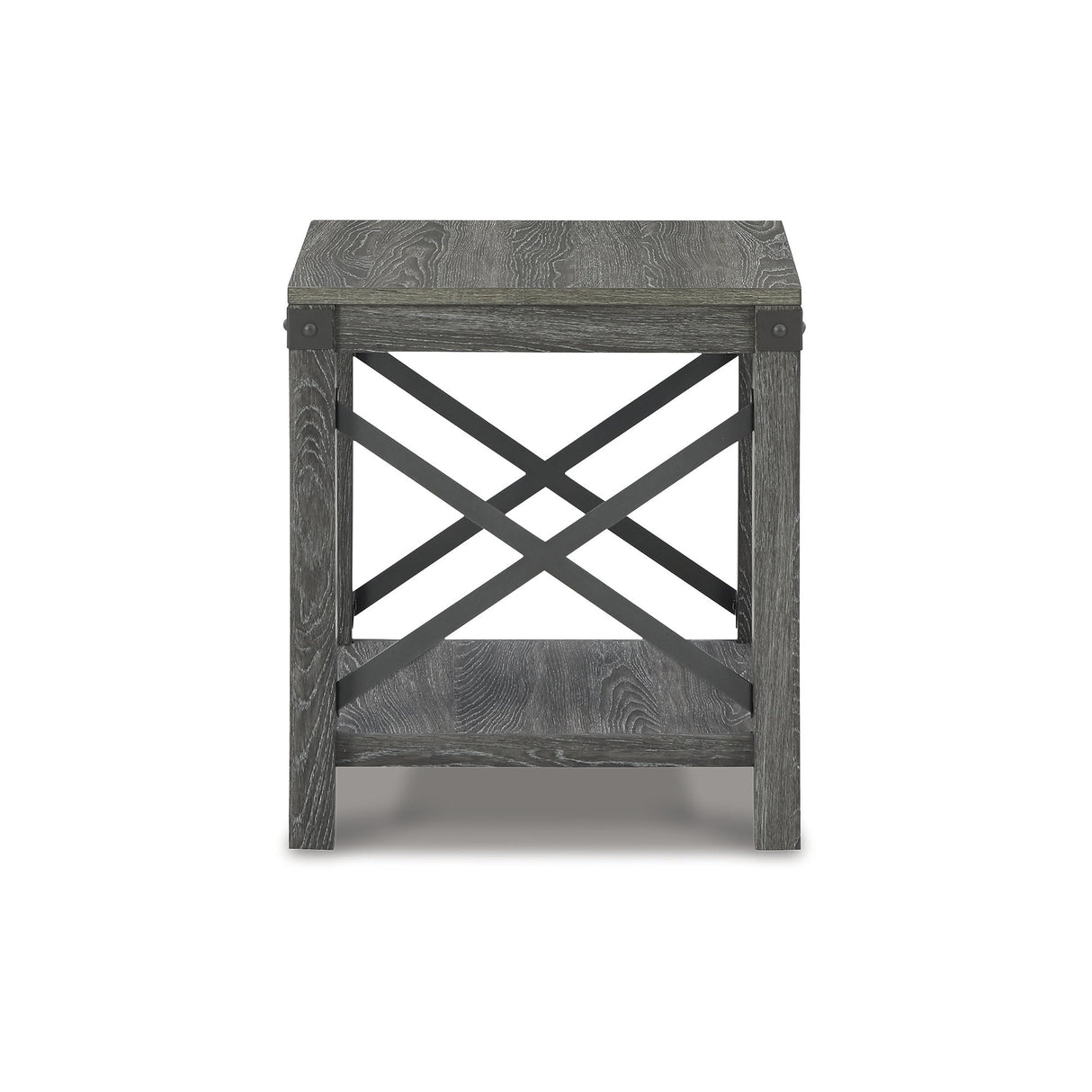 Signature Design by Ashley Freedan Rustic Farmhouse End Table, Gray Signature Design by Ashley