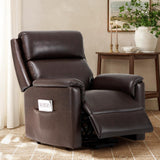 Power Lift Recliner Chair for Elderly-Electric Leather Lift Chair Remote Control, Ergonomic Recliner Chair with Side Pocket, Spacious Seat-Chocolate COLAMY