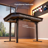 ErGear 65″ L Shaped Corner Standing Desk, 3 Drawers & 2 Cable Management Trays Large Stand up Desk, C-Clamp Mount Compatible Height Adjustable Desk for Home Office, Black ErGear