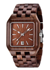 Dentily Wood Watch Men's Rectangle Dial Wooden Watches Quartz Movement Mens Watches… Dentily