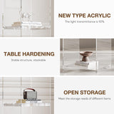 Acrylic Display Cabinet, 4-Tier Display Case in Bedroom, Living Room, Playroom, Modern Style (16" D x 16" W x 62" H) bitaycan