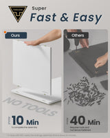 SONGMICS HOME Superfast Toolless Assembly, Bookshelf, Cube Storage Organizer, Shelving Unit, 6 Compartments, 4 Fabric Drawers, 10.6 x 32.7 x 24.3 Inches, Snow White ULBC196W01 SONGMICS HOME