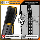 72”H Garage Shelving,Adjustable Garage Storage Shelves,2500LB Heavy Duty Shelves,Easy Assembly Metal Shelves, 5T Shelving Unit Metal Shelf Rack for Basement Industrial Black 72''H*35.4''W*15.7''D ZIWJHK