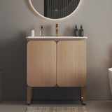 BLUHOUZZ Dalia 30 Inch Bathroom Vanity with Sink,Large Storage Freestanding Bathroom Vanity with Overflow for Modern Bathroom, One-Piece Sink Basin Minimalist Bathroom Sink Cabinet BLUHOUZZ