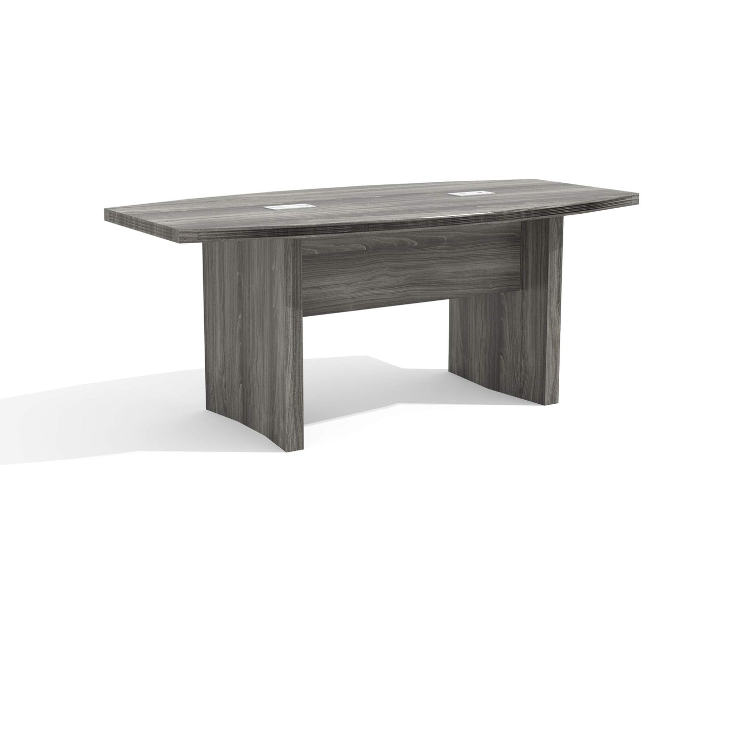 Safco Mayline Aberdeen 6' Boat Shape Conference Table, Gray Steel Tf, Model:ACTB6LGS - WoodArtSupply