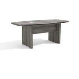 Safco Mayline Aberdeen 6' Boat Shape Conference Table, Gray Steel Tf, Model:ACTB6LGS Safco