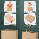 METRONIC Paper Gift Bags 5.25x3.75x8 50Pcs, Christmas Gift Wrap Bags with Handles, Brown Kraft Paper Bag for Small Business, Bulk Party Favors Bag for Birthday, Shopping, Retail, Made in USA METRONIC
