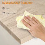 HOMCOM Kitchen Island Cart Rolling Trolley Cart with Drawer, Storage Cabinet & Towel Rack, White HOMCOM