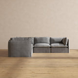 Anabei Modular Washable 5-Seater Corner Sectional in Ash | Deluxe+ Seat | Cloud Pillow Anabei