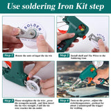 Larlarsa Soldering Gun Kit - Soldering Iron Kit with Adjustable Temp 180-520°C,ON/OFF Button,80W LED Digital Internal Heat Soldering Gun,Auto Send Tin Soldering Kit for Electronics Welding Repair DIY Larlarsa