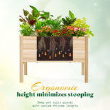 Amerlife 4x2 Ft Raised Garden Bed - Features Legs, Drainage Holes, 16 Inch Depth Ideal for Vegetables, Flowers, Herbs, Elevated Wood Planter Box for Balcony, Patio, and Backyard, Easy Assembly Amerlife