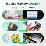 UTEFUL Remanufactured Ink Cartridges Replacement for HP Ink 63 63XL Compatible with OfficeJet 3830 4650 4655 5255 5258 5200 Envy 4510 4520 DeskJet 1110 3630 Printer (1 Black,1 Tri-Color) UTEFUL