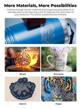 Creality Falcon Pro Laser Engraver 10W 3-in-1 Rotary Roller Kit for Glass Tumbler Ring, 72W Efficient Laser Engraving Machine, 10W Laser Cutter, CNC Machine for Wood, Metal,Paper, Acrylic, Leather Creality