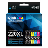 E-Z Ink Remanufactured Ink Cartridge Replacement for Epson 220 XL 220XL T220XL to use with WF-2760 WF-2750 WF-2630 WF-2650 WF-2660 XP-320 XP-420 XP-424(2 Black, 1 Cyan, 1 Magenta, 1 Yellow) 5Pack E-Z Ink