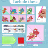 5D Diamond Painting Corner Bookmark Dinosaur Pattern DIY Book Marks Triangle Book Lovers Festival Gifts Presents for Women Girls Boys Art Craft Reading Lovers(8 Pcs) KACASHIP