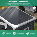 Seizeen 6x4.4ft Outdoor Resin Shed with Floor, All-Weather Plastic Storage Shed with Lockable Doors, Window & Vents, Tool Sheds & Outdoor Storage Clearance for Garden Patio (Dark Gray) Seizeen