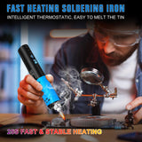 YesRight Soldering Iron Kit, Portable Soldering Gun with LED Digital Display, 392-842°F Adjustable Temperature Cordless Soldering Iron Pen Tool with 3 Soldering Tips for Precision Repair DIY YesRight