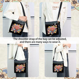 ARTopet DIY Diamond Art Painting Canvas Crossbody Bag Black Ethnic Minority Shoulder Purses Beach Bag Special Shaped Crystal by Numbers Mosaic Kits for Women Travel-Colorful Rose ARTopet