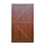 S&Z TOPHAND® 54 in x 80 in PVC Barn Door, Brown Wood Texture, British Brace Barn Door/Modern Style/Sliding Door/Simple Assembly is Required S&Z TOPHAND