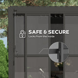 Mirador Accessory - 10' Sliding PC Door with Handle for Pergola 111 Series, 4-Piece Detachable Moveable Door, Easy Install Windproof UV-Resistant, Charcoal, not pergola MIRADOR