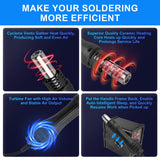 Beaiguna 2 in 1 Hot Air Rework Soldering Iron Station Kit, Precision Circuit Board Soldering Gun Kit, Rapid Heat up Solder Station, Upgrade Dual System Independent Control, Auto Sleep & Calibration Beaiguna