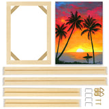 DIY Wood Canvas Frame Kit, Solid Wooden Stretcher Bars for Oil Paintings, Prints Canvas, Poster Frame for Stretching and Framing, Easy Assembly, Made in USA 12x16,1 Set WoodArtSupply