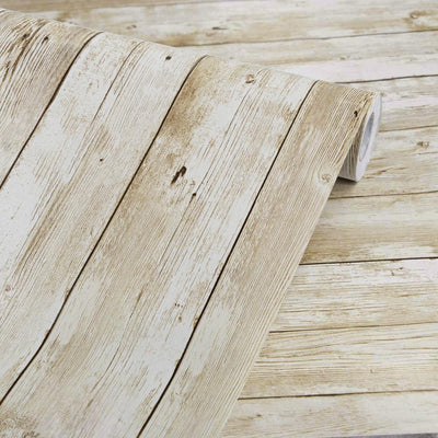 Abyssaly Contact Paper Wood Peel and Stick Wallpaper 17.71" X 118" Self-Adhesive Removable Wallpaper Decorative Wall Covering Vintage Wood Panel Interior Film