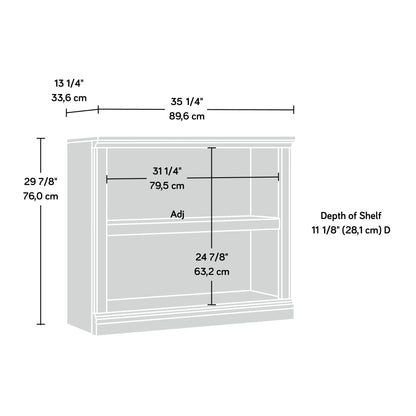 Sauder Miscellaneous Storage 2-Shelf Bookcase/ book shelf, Select Cherry finish - WoodArtSupply