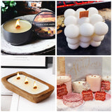 CollectHall 100 Pcs Thickened Wood Wicks, Wood Wicks for Candles Making with Wick Trimmer, Candle Wicks 5.1×0.5×0.04 Inches for DIY Candle-Making, Long Lasting Flame, Easy to Burn (50 Sets) CollectHall