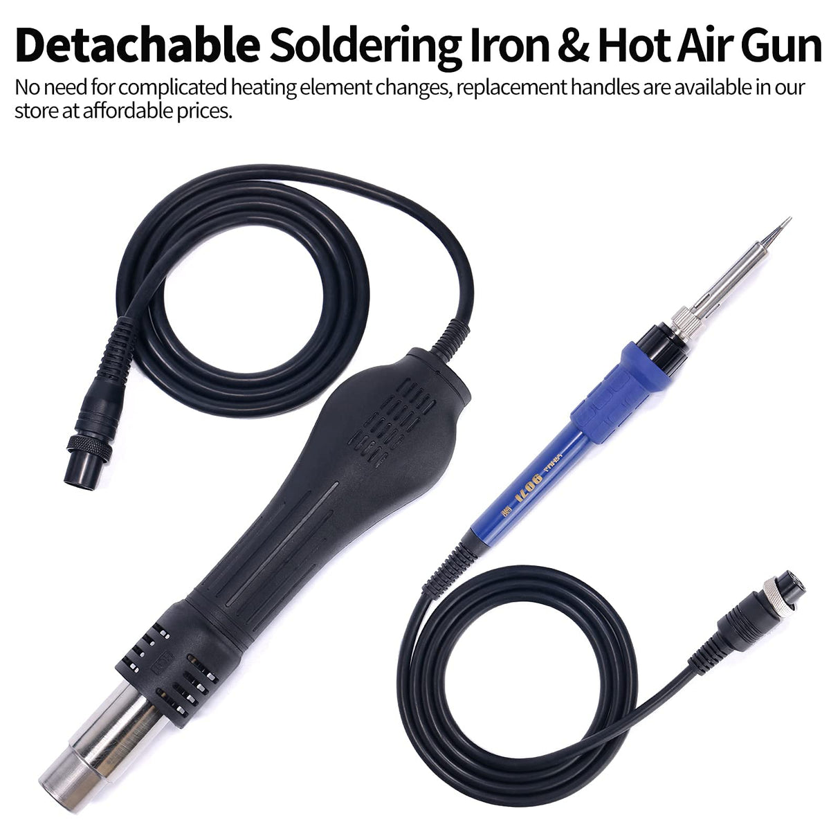 YIHUA 862BD+ SMD ESD Safe 2 in 1 Soldering Iron Hot Air Rework Station °F /°C with Multiple Functions YIHUA