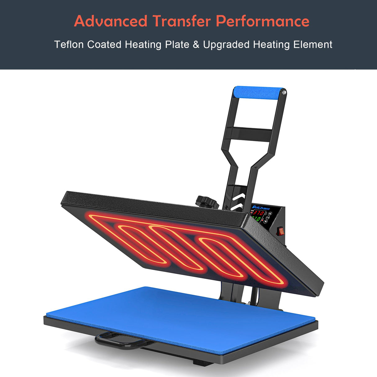 Delclynee 16" x 24" Slide Out Heat Press Machine for T Shirts, Clamshell Pull Out Lower Platen, Industrial-Quality Digital Sublimation Printer for Heat Transfer Vinyl Delclynee