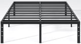 NEW JETO Black Metal Platform Bed Frame with Ample Under-Bed Storage - Sturdy Full Size Design NEW JETO