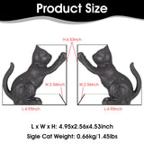 Cat Decorative Bookends, Cute Book Ends to Hold Books, Bookends for Shelves, Unique Cast Iron Book Stopper for Heavy Books, Cat Office Decor, 1 Pair/2 PCS JOUTYFOR