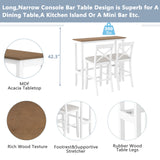 LUMISOL Bar Table and Chair Set, Small Counter Height Table Set for 2, 3 Piece Bar Table Set for Dining Room Small Place, Breakfast Nook Table Set, Space Saving for Living Room, Beige LUMISOL