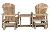 Kilmer Creek 6' Natural Cedar Fanback Adirondack-Style Settee Glider, Amish Crafted Kilmer Creek
