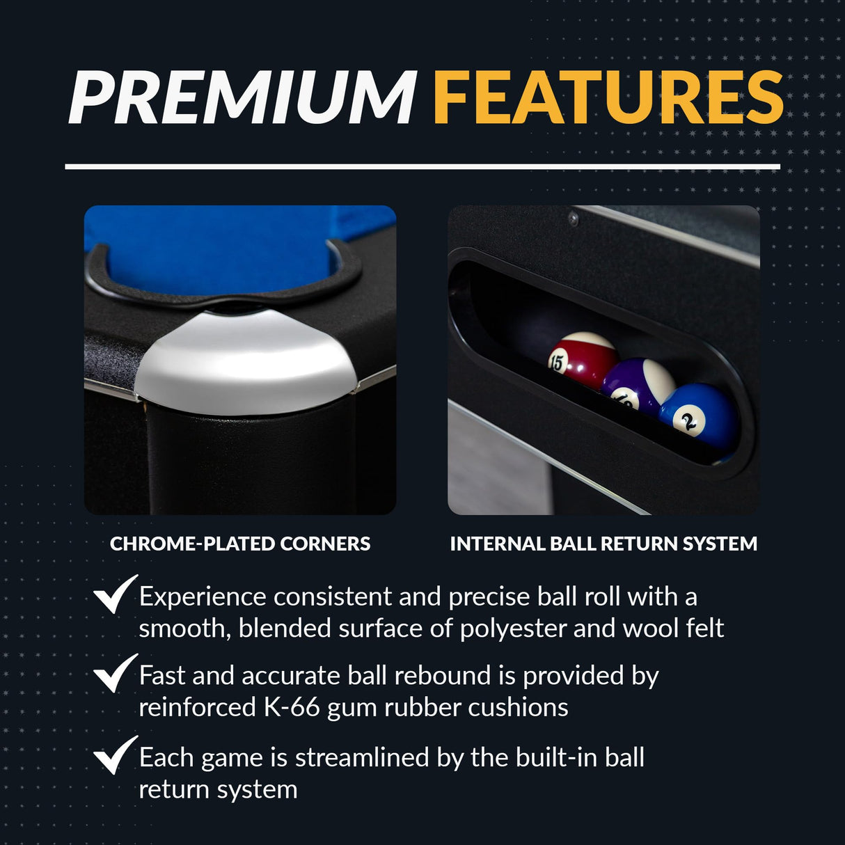 Hathaway Hustler 7 Ft Tournament Pool Table – Includes Cue Sticks, Billiard Balls, Automatic Ball Return – Perfect for Competitive Players and Family Games Room – Blue Felt with Black Finish Hathaway