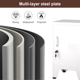 erosoei Metal NightStand Storage Cabinets with lock and Adjustable Shelf,Under Desk Lockable Steel File Storage Cabinet,Storage Cabinets for Home Office Living Room Bed Room erosoei