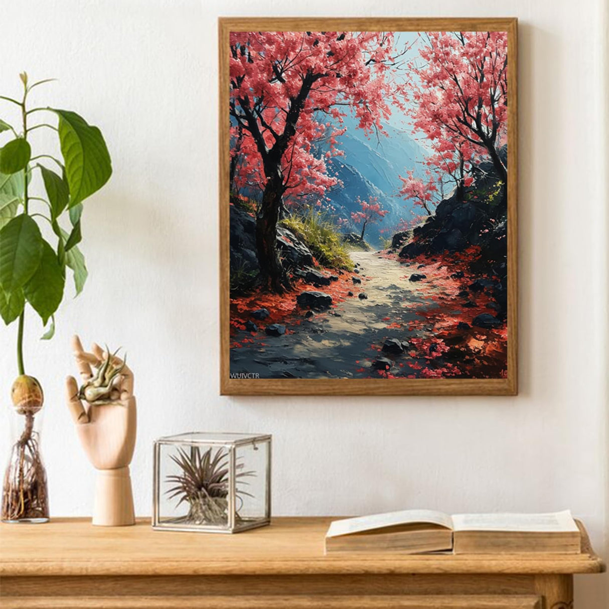 WUIVCTR Paint by Numbers, Dreamy Cherry Blossom Tree, 16x20 Inch Drawing with Brushes Winter Home Decor Christmas Gifts (Without Frame), Vibrant WUIVCTR