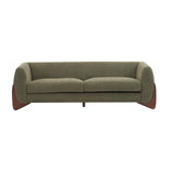 Christopher Knight Home Almad 2 Pieces Sofa Couch Set, Cozy 3-Seater Sofa and Loveseat for Living Room, Upholstered Couch Chair, Soft Seating Lounge Sofa with Wood Frame, Boucle Fabric, Olive Green Christopher Knight Home