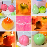 RESIN GO 5Pcs Fruit Candle Molds Set, 3D Apple, Pear, Orange, Lemon & Peach Silicone Molds for Candle Making, DIY Scented Wax Candle Soap Epoxy Resin Casting Polymer Clay Art Decor RESIN GO