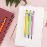 Bribobo 8 Pack Ballpoint Pen 2-in-1 Stylus Retractable Ballpoint Pen with Stylus tip, Metal Stylus Pen for Touch Screens, 1.0 mm Black Ink(Mixed Color) Bribobo