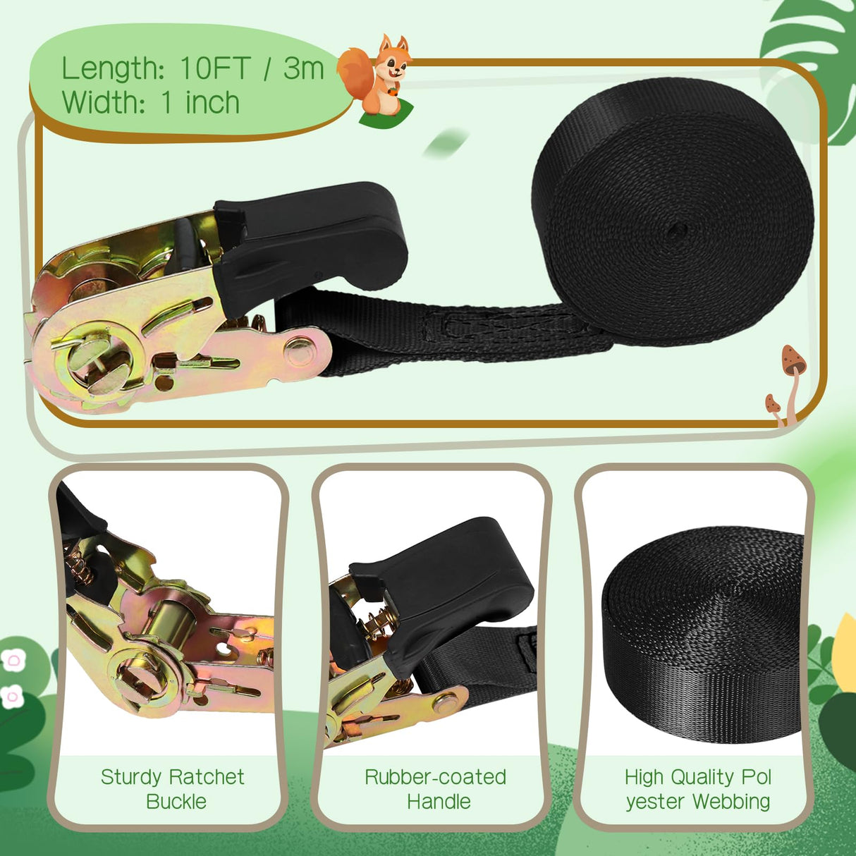 TOPNEW 12 Ninja Tree Climbing Holds for Kids Climber, Adult Climbing Rocks with 6 Ratchet Straps for Outdoor Ninja Warrior Obstacle Course Training TOPNEW