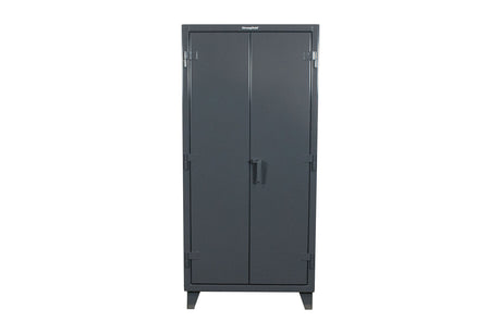 Strong Hold, 36W x 20" D x 78" H, Industrial Cabinet, Heavy-Duty, Welded and Assembled, 12-Gauge Steel, Dark Gray, 4 Adjustable Shelves with 1,900 Strong Hold