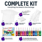 KOOL KRAFTS Tie Dye Kit, All-Inclusive with 12 Vibrant Colors, + 4 White T-Shirts - Perfect for Kids & Adults - Fun Tie Dye Party Supplies, Tie Dye Kits for Children Age 8-12, Tie Dye Kit. KOOL KRAFTS