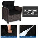 3 PCS Patio Furniture Set, OneSize, Black WoodArtSupply