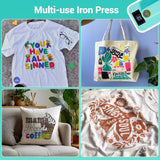 MECOLOUR Heat Press Machine for T-Shirts(5x7 In), Portable Heat Press Used to Sublimation and HTV Vinyl with Precise Temp Control, Max Temp 410℉/210 ℃, for Hat, Bag, Pillows, Heating Transfer Projects MECOLOUR