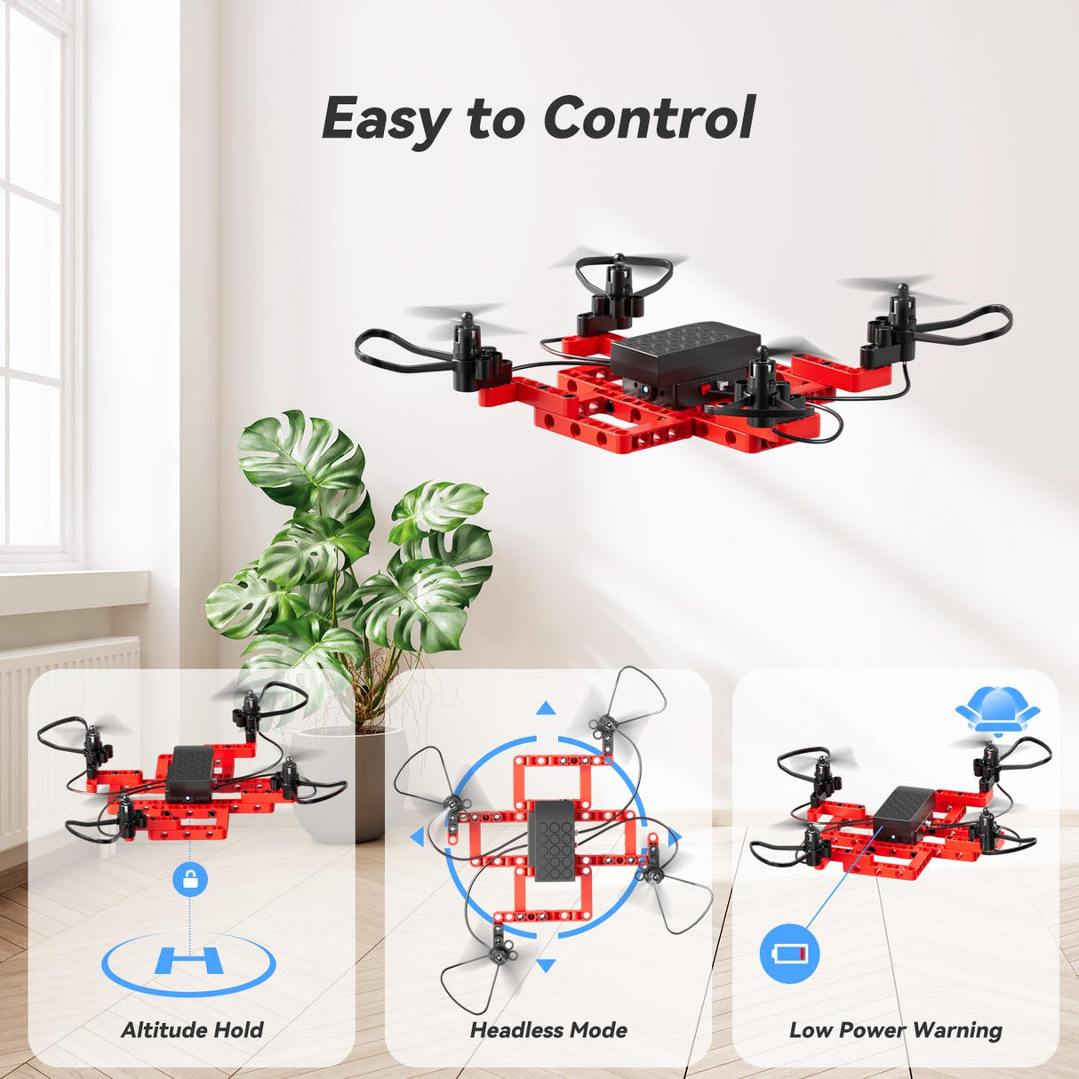 TECHVIO Mini Drone for Kids and Beginners,Creative 5-IN-1 DIY Drone Building Kits for Kids to Build Your Own Drones,5 Different Designs, Altitude Hold, 3D Flips,Easy to Build and Fly,Great Gifts for Boys&Girls to Enjoy Building,Flying and Fixing Fun TECHVIO