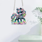 JISHSHAY Diamond Painting Pendant 5D DIY Unicorn Diamond Art Wind Chime Special Shaped Crystal Crystal Suncatcher Garden Wind Chimes Wind Chimes Outdoor Garden Diamond Art Keyrings Garden Chimes JISHSHAY