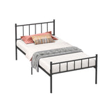 HAFENPO Twin Size Platform Bed Frame - Black Metal Bed Frame,Heavy Duty Base with Headboard and Footboard,Steel Slat Support,No Box Spring Needed,Easy to Assemble,Suitable for Bedrooms HAFENPO